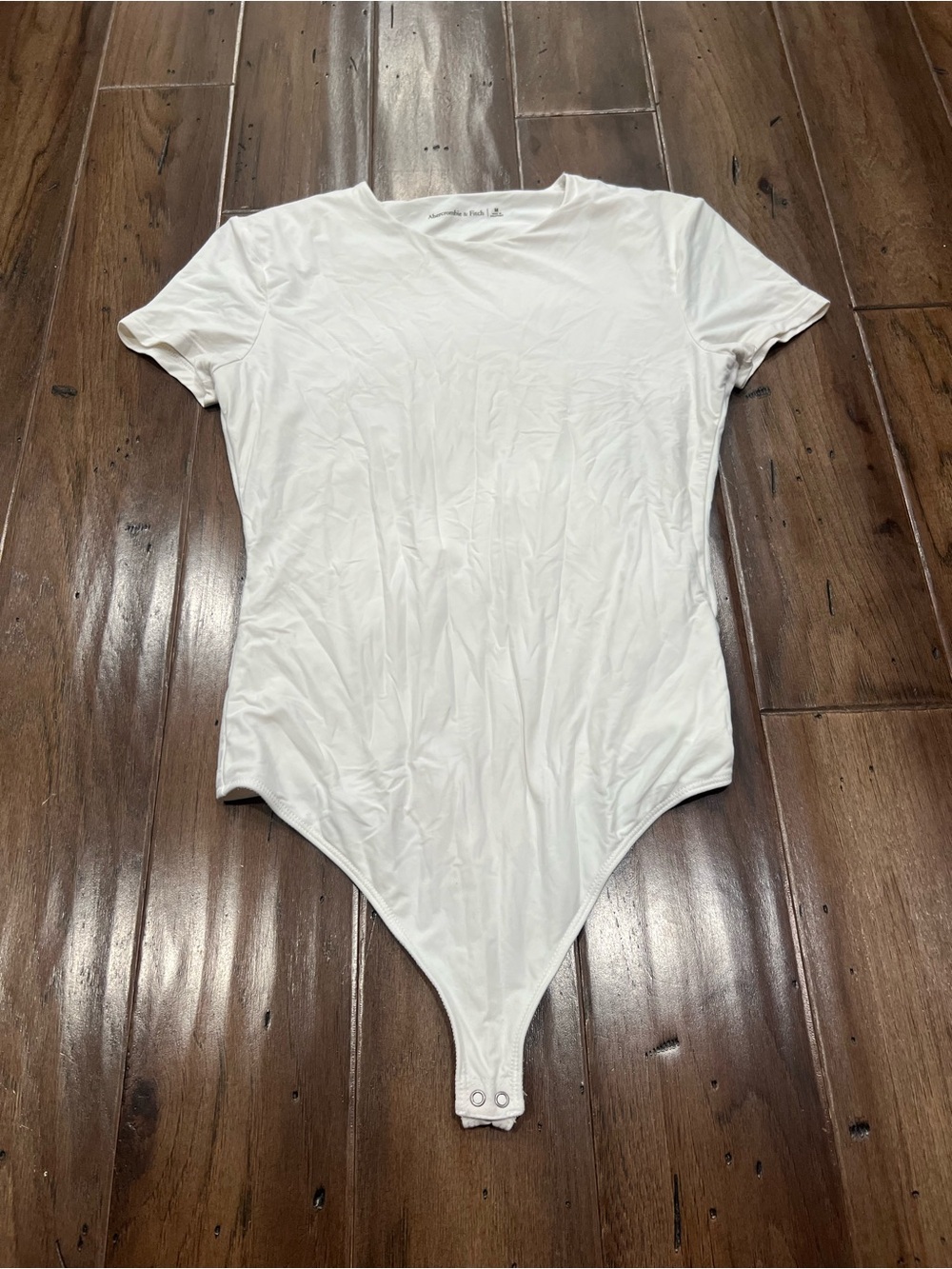 Abercrombie & Fitch White Short-Sleeve Bodysuit